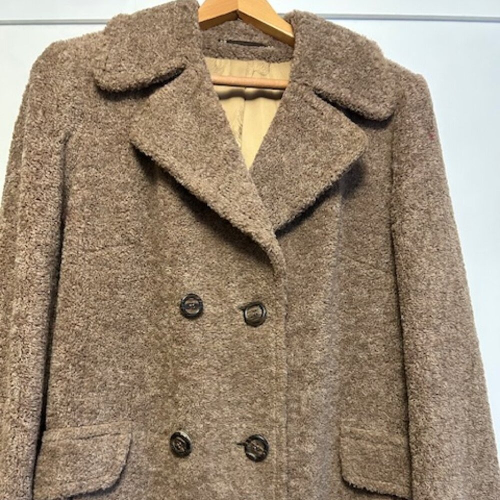 Vintage Alpaca Double Breasted Coat 1970ish